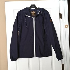Element Wolfeboro Collection Hood Small Rain Jacket Navy Blue Zipper Waterproof